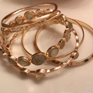 6 bangle bracelet set